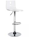 Set of 2 Swivel Bar Stools Transparent White BUSAN_711563