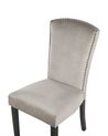 Set of 2 Velvet Dining Chairs Grey PISECO_781811