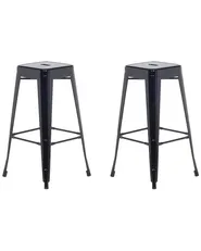 Set di 2 sgabelli da bar CABRILLO Metallo Nero_701238