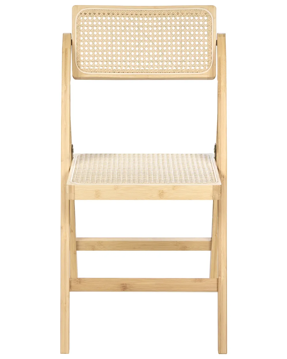 Set of 2 Dining Chairs Folding MODANE Bamboo Light Brown_1048871