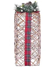 Set of 3 Christmas Decorations LED KAUSALA 65/55/45 cm Christmas Gifts Brown_1179611