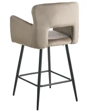 Set di 2 sedie alte SANILAC Velluto Tortora_912729