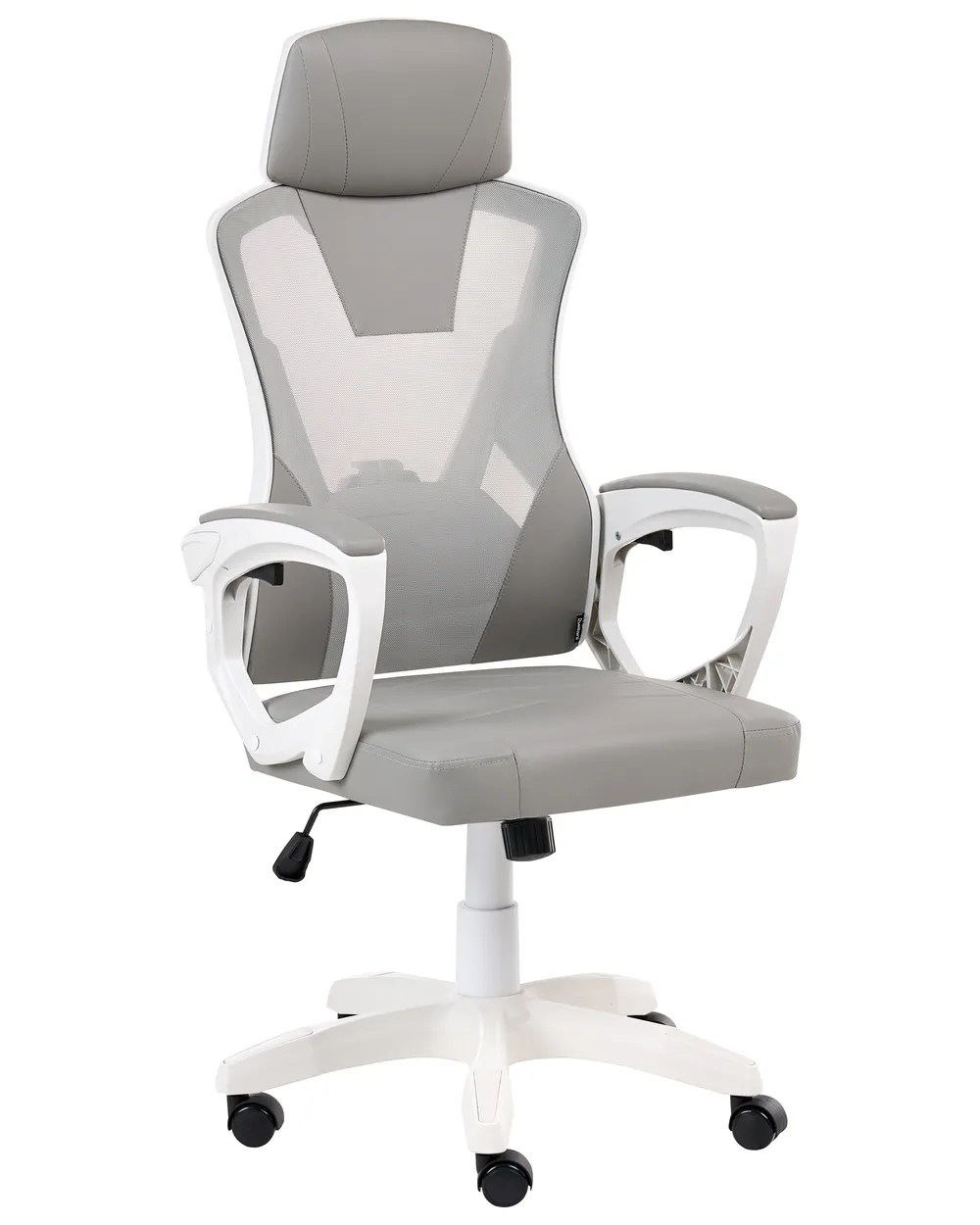 Office Chair IGNIS Faux Leather Light Grey