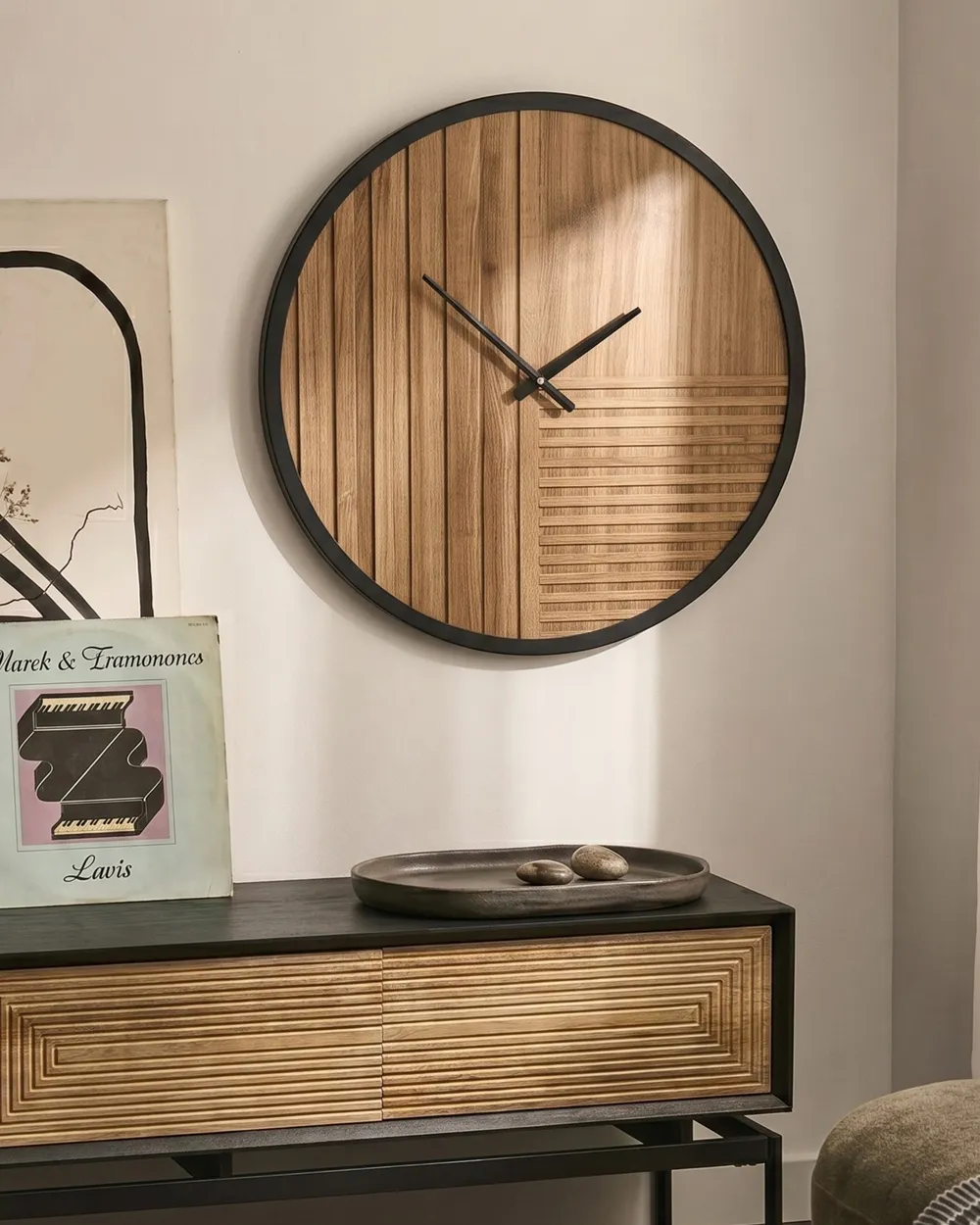 Nástenné hodiny DURTAL 60 cm Hnedá