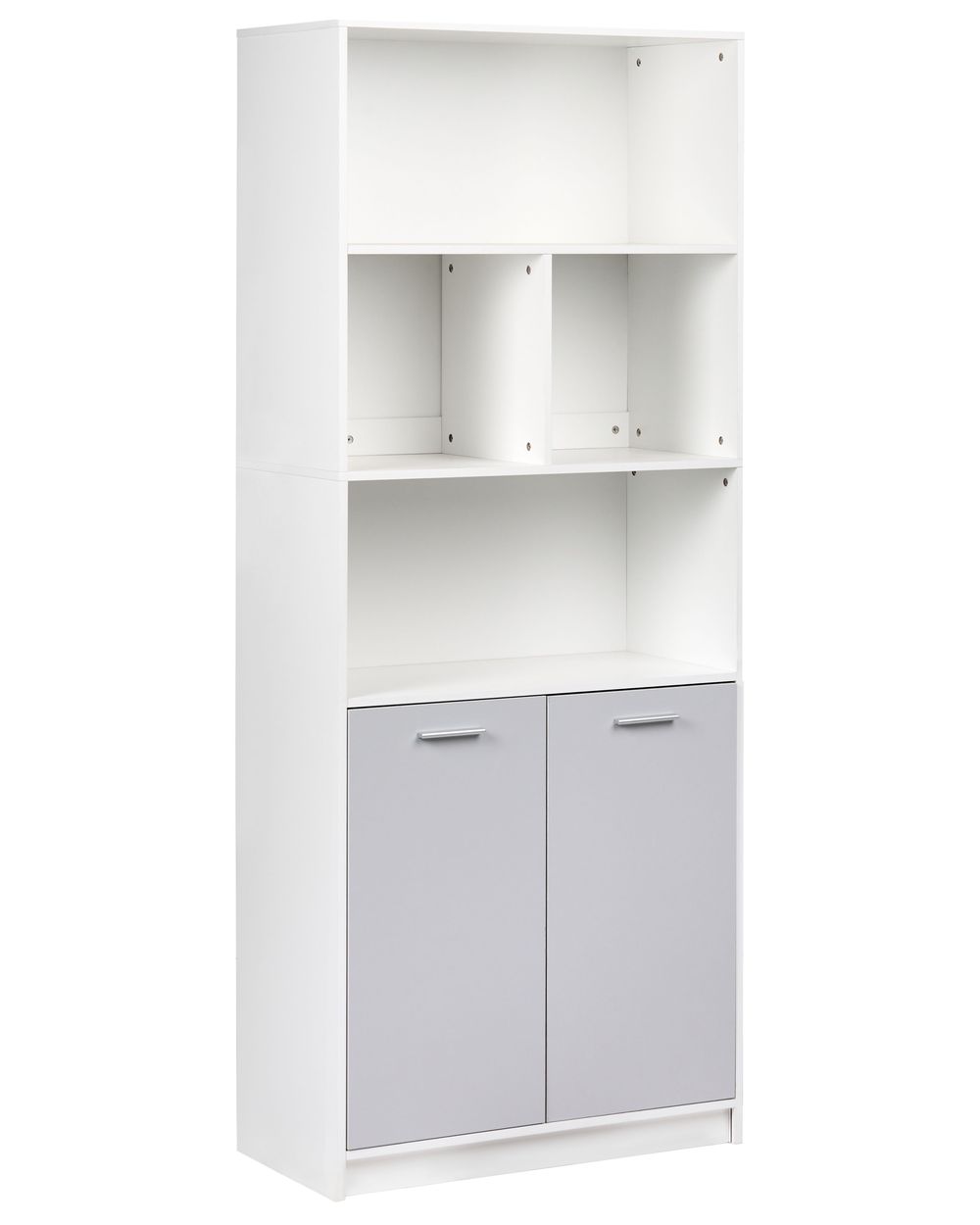 Estantería de 2 puertas ZEHNA Gris/Blanco