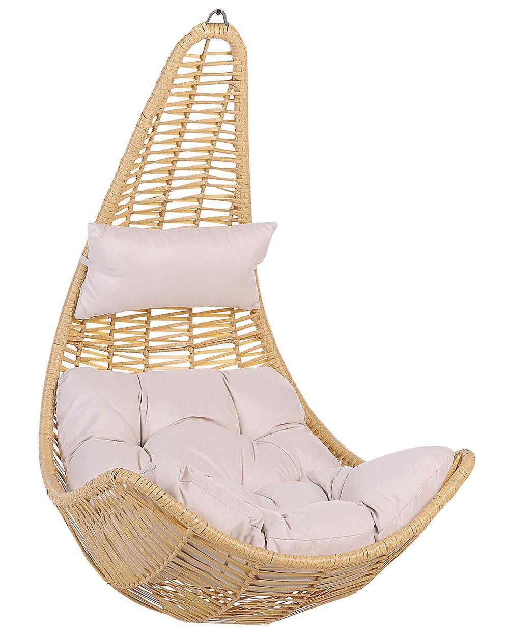 Hanging Chair ATRI PE Rattan Natural Beliani