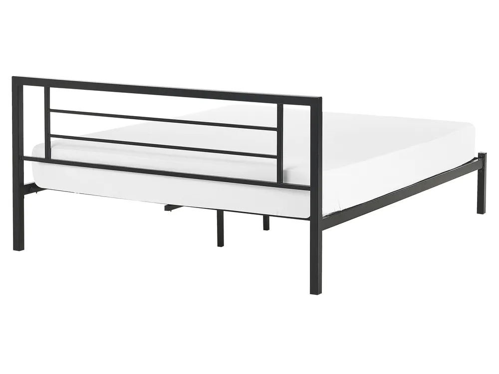 Bett mit Lattenrost Metall CUSSET 160 x 200 cm Schwarz_735356