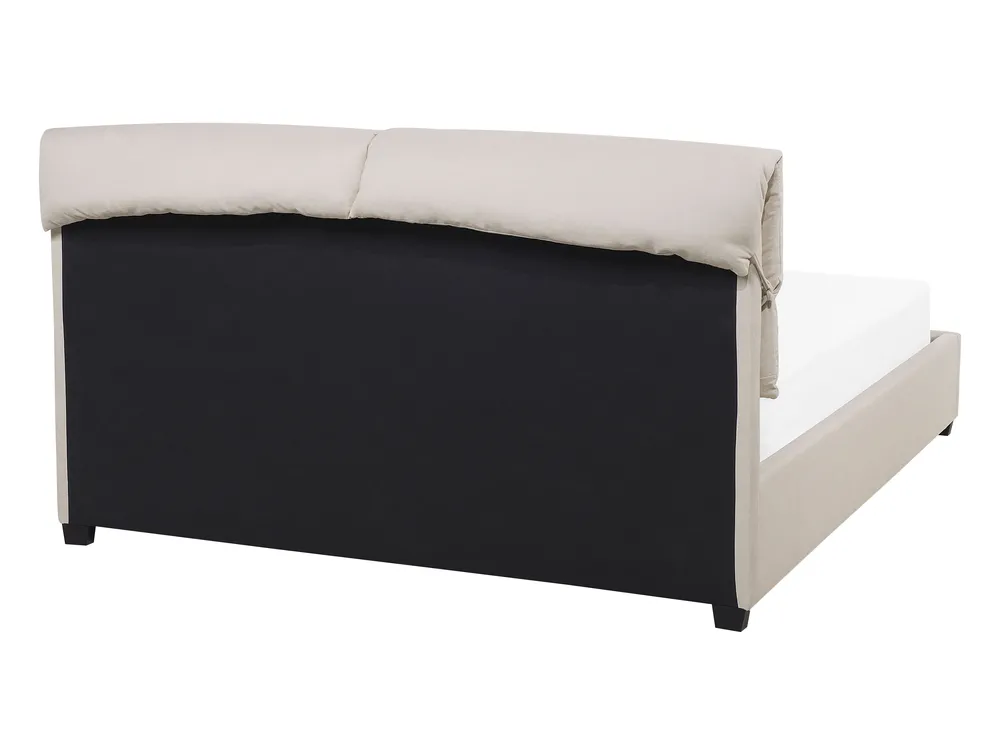 Wasserbett Stoff BELFORT 140 x 200 cm Hellbeige_849952