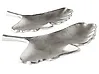 Set of 2 Trinket Dishes Leaf PALENQUE Metal Silver