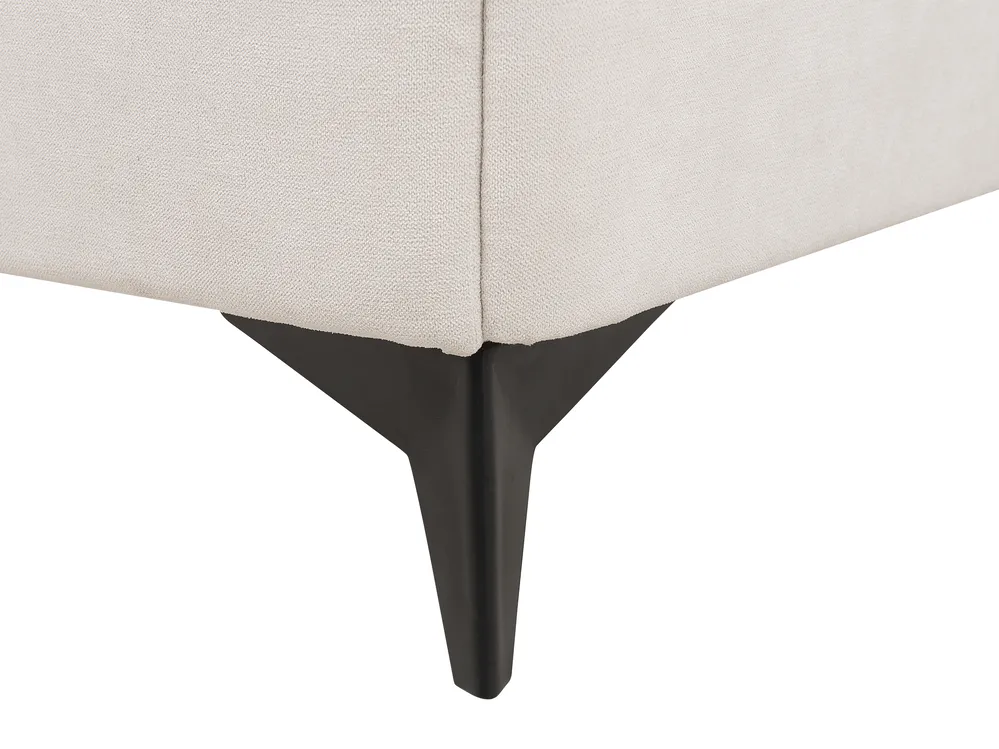 Bed Chenille MELLE 140 x 200 cm (EU Double) Light Beige_745632