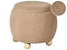 Storage Pouffe ANNABELLA Boucle Light Brown