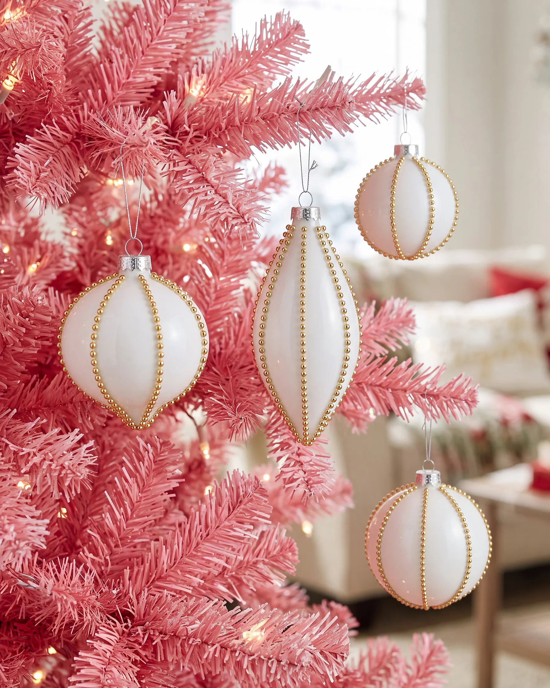 Conjunto de 12 bolas de Navidad WINTERFROST Vidrio Blanco_1192219