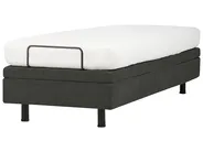 Adjustable Bed without Headboard Fabric DUKE II 80 x 200 cm (EU Small Single) Dark Grey_987303