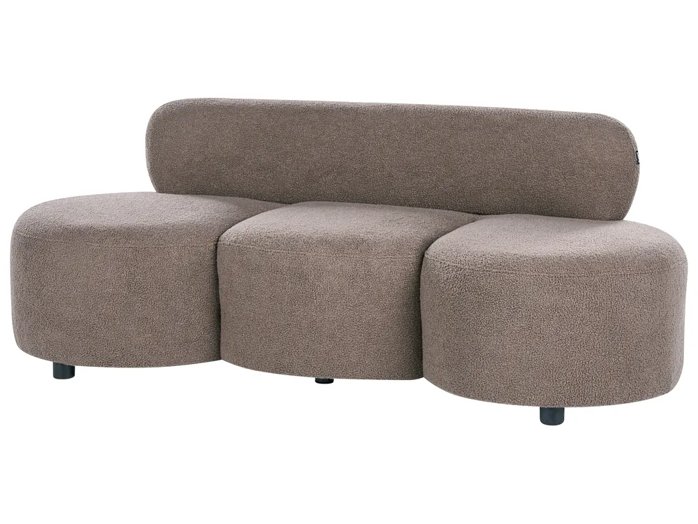 Sofa 3 Seater BLAVAND Boucle Taupe_1061449