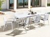 8 Seater Aluminium Garden Dining Set Grey VALCANETTO/TAVIANO_922674