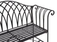 Garden Bench MILAZZO 130 cm Metal Black_825344