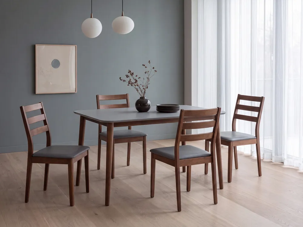 Table de repas MODESTO Gris 120 cm 80 cm Bois_1149663