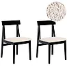 Conjunto de 2 sillas de comedor ISLE Madera Negro/Beige
