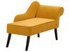 Right Hand Fabric Chaise Lounge Mustard BIARRITZ_934331