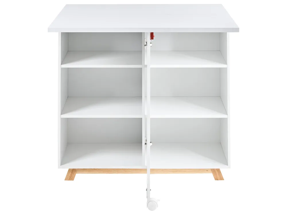 Szafka z funkcją biurka FLOMOT 80 cm 40/80 cm Składane Biały_1054044