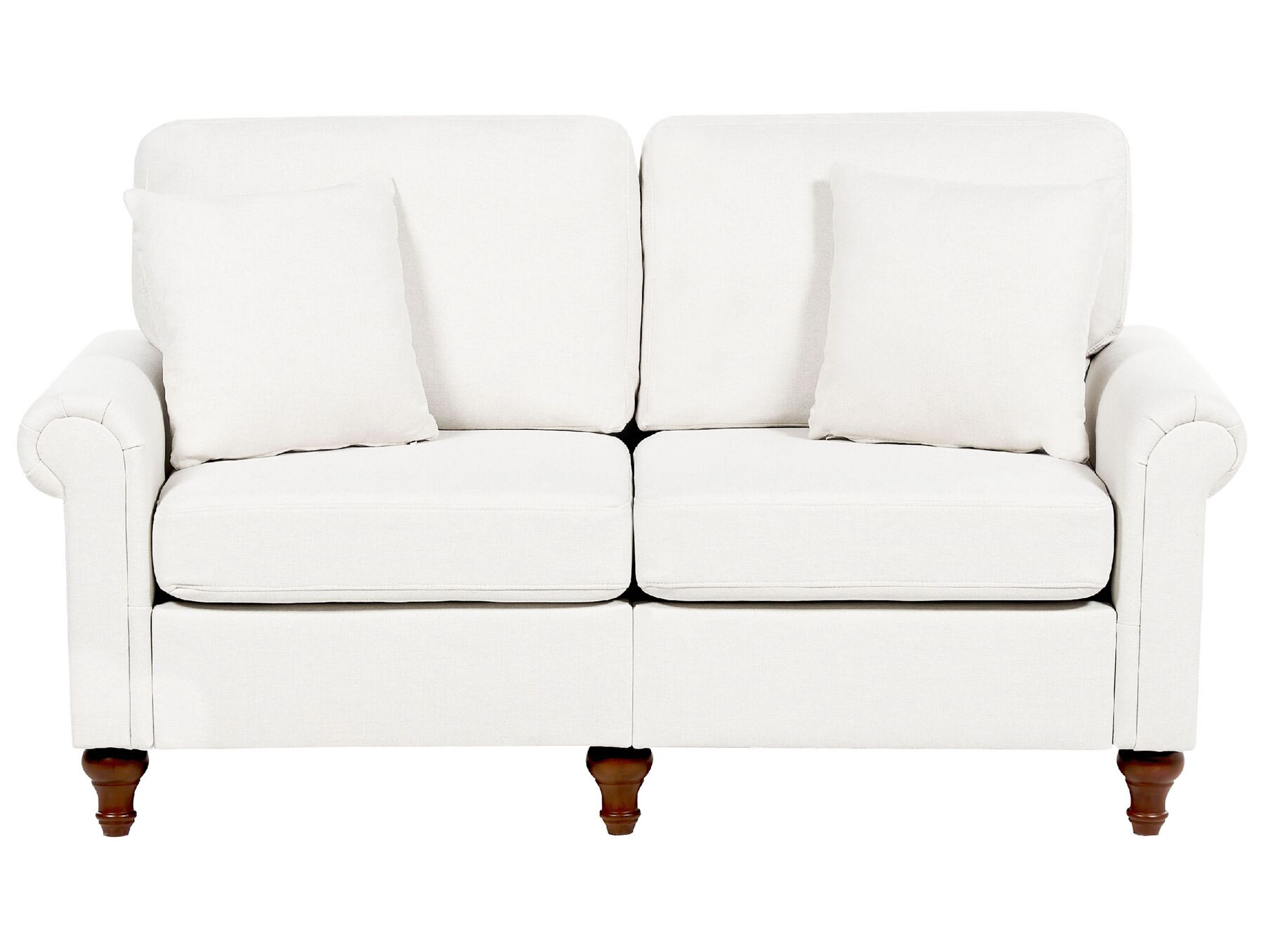2 Seater Fabric Sofa White GINNERUP_894702