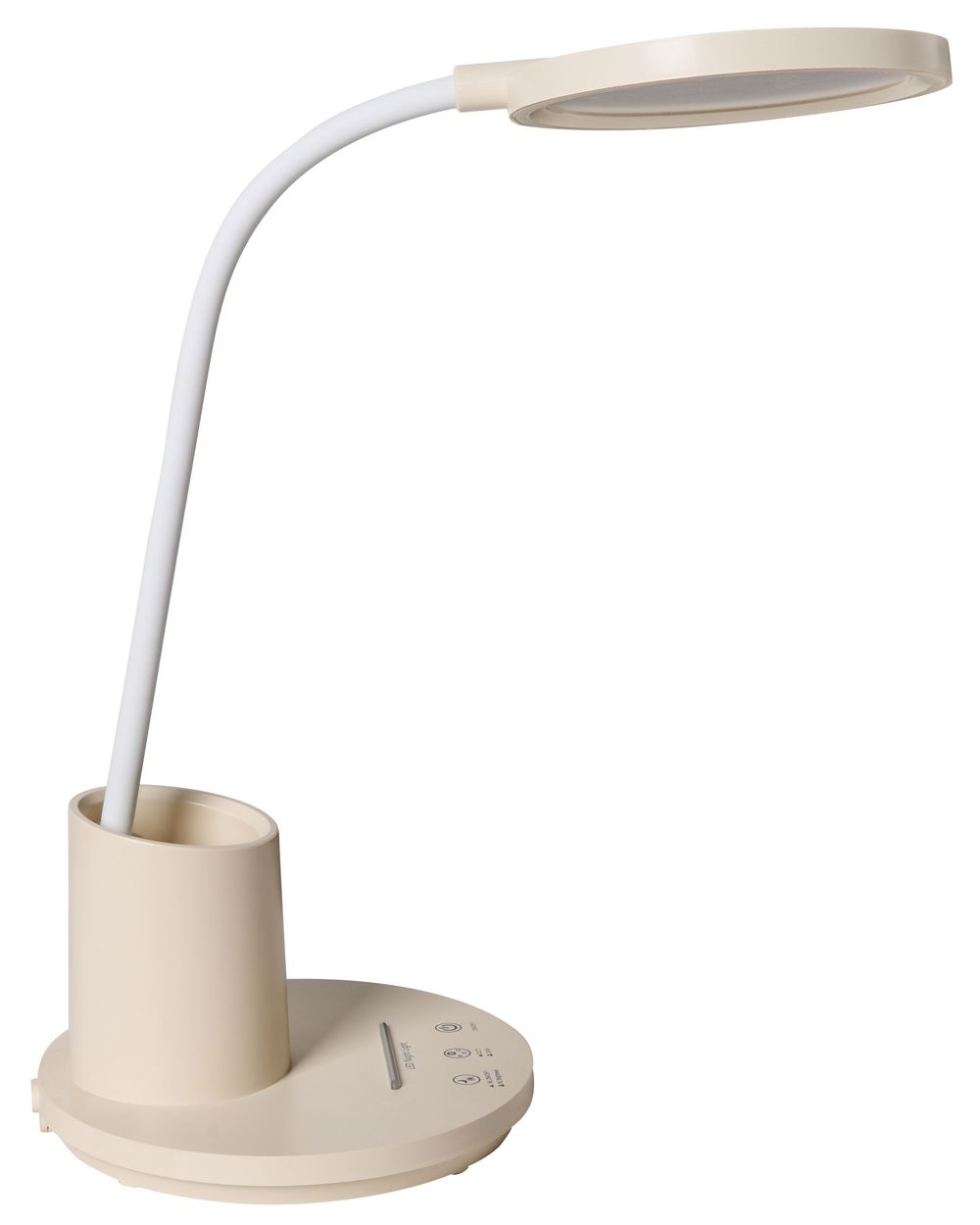 Lámpara LED de escritorio VELA con regulador de intensidad Beige claro
