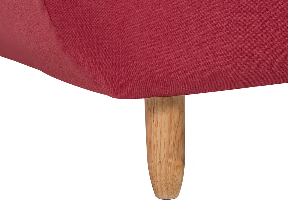 Sofa Bed 3 Seater ALSTEN Fabric Red_799199