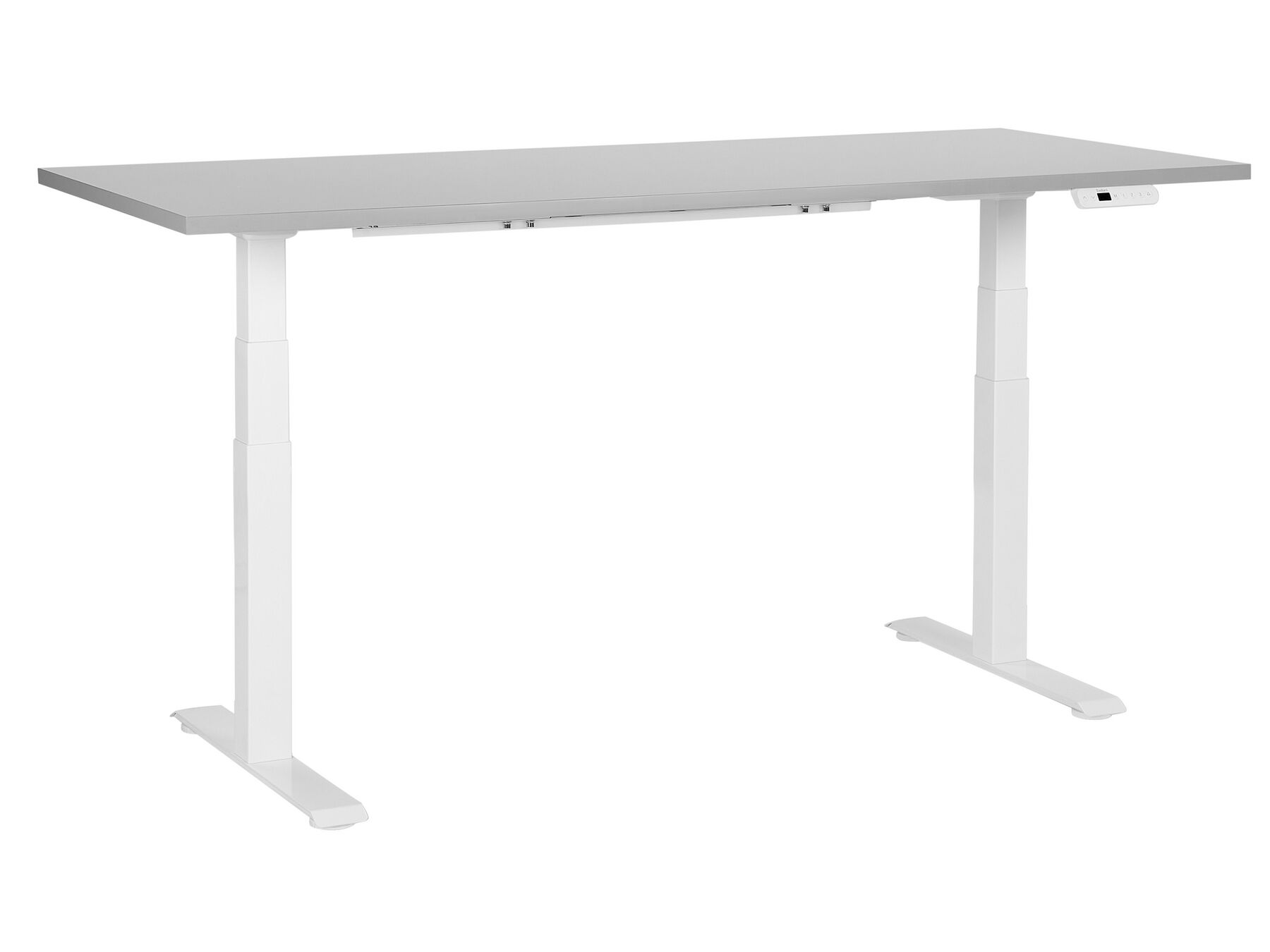 Elektricky nastavitelný psací stůl 180 x 80 cm šedý/bílý DESTINES_899394