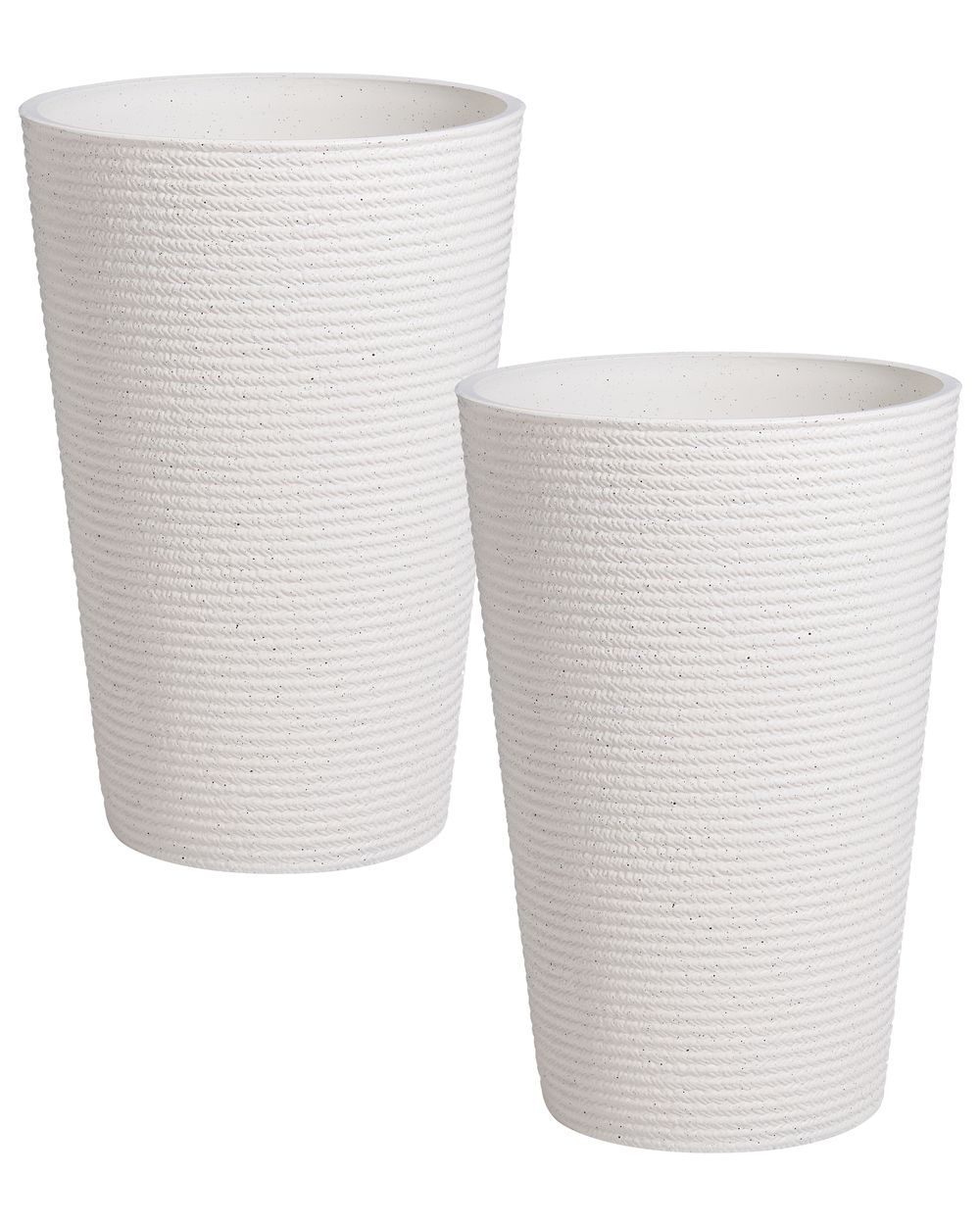Set of 2 Plant Pots MEUM 35 cm White