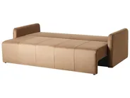 Sofa Bed 3 Seater EGGE Velvet Light Brown_1020931