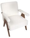 Fauteuil en bouclé blanc EVJE_927195