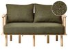 2-Sitzer Sofa Bouclé Stoff Dunkelgrün ASKER_932565