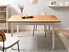 Mesa de comedor extensible HOUSTON Marrón claro/Blanco 120/150 cm 90 cm Madera de pino