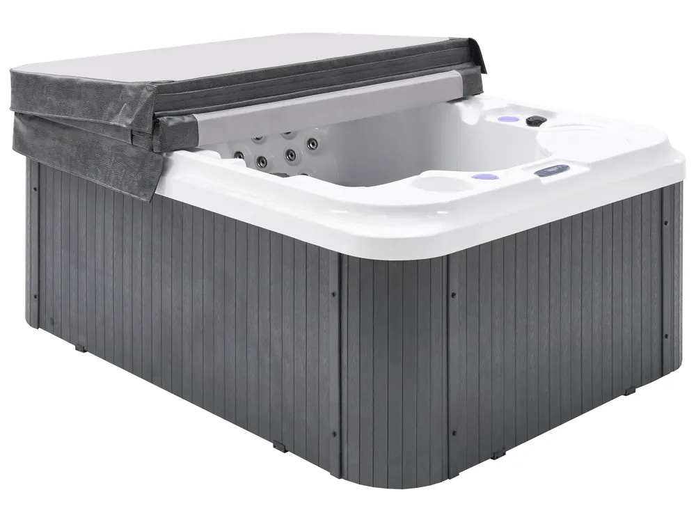 Outdoor Hot Tub with LED MUCURCA Grey_1109503