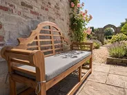 Garden Bench with Cushion MARLBORO 180 cm Acacia Wood Grey_1153667