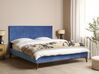 Sametová postel 180 x 200 cm modrá BAYONNE_901375