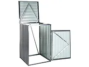 Abrigo para caixote do lixo 240 L PERINALDO Metal Cinzento grafite_1185038
