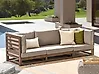 Sofá de jardín 3 plazas TRANI modular Madera de acacia certificada Marrón oscuro