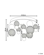 Lampadario a LED SORA Vetro Oro_1034047