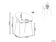 Set di 2 sedie da giardino METEORA Materiale sintetico Marrone_1045249