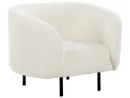 Set da salotto 6 posti LOEN Bouclé Bianco_920394
