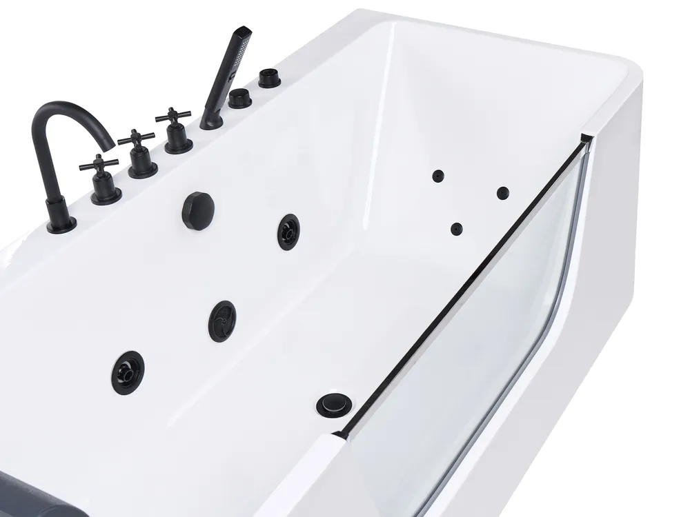 Vasca idromassaggio angolare CAHUITA 160 x 75 cm Bianco_1029539