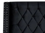 Ottoman Bed LUBBON Velvet Black 160 x 200 cm (EU King Size)_833826