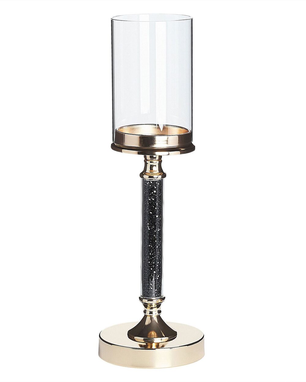 Ljusstake ABBEVILLE 41 cm Glas Svart