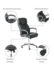 Directeursstoel HONOR Kunstleer Zwart_995371