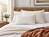 Set of 2 Decorative Cushions SASSAFRAS 30 x 45 cm Linen Off-White Solid