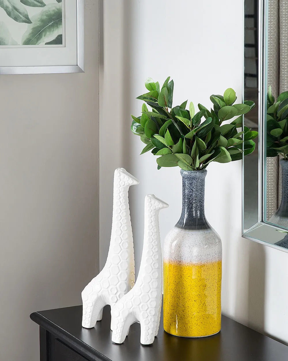 Jarrón decorativo LARNACA 36 cm Gres Multicolor