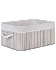 Conjunto de 5 cestos TALPE Bambu Cinzento_849966