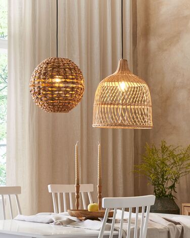 Woven Pendant Lamp Brown SIWAZE