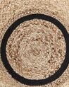 Round Area Rug ⌀ 140 cm Beige with Black BUKSE_757844